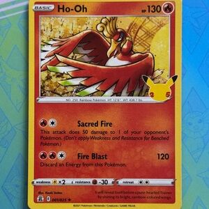 Ho-Oh Pokemon Celebrations 25th Anniversary Holo Rare